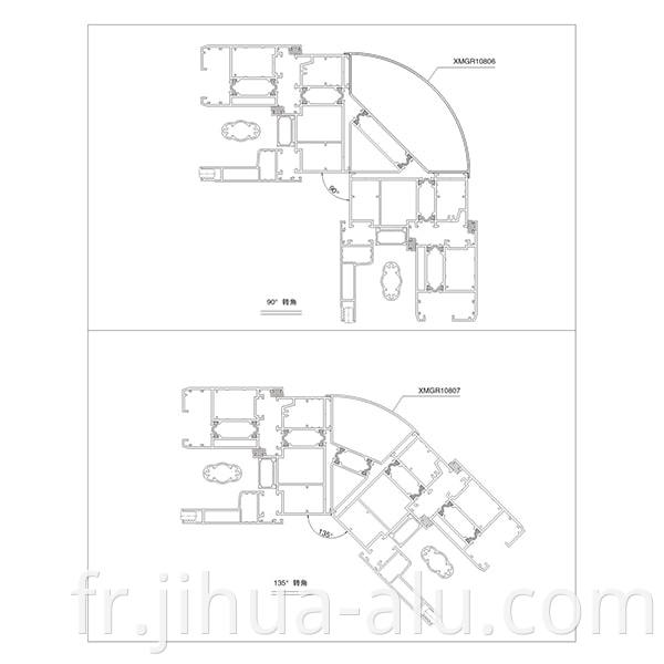 Aluminum XMGR108 Insulated Window Yarn One Assembly Structure